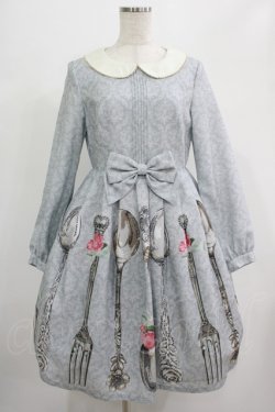 画像1: Emily Temple cute / トリアノンカトラリーワンピース  ブルーグレー H-25-07-16-005-ET-OP-KB-ZH