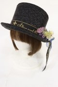ALICE and the PIRATES / フローレンス・シルクハット  ブラック/ブルー H-25-07-16-1045-PA-AC-NS-ZH