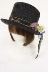 画像1: ALICE and the PIRATES / フローレンス・シルクハット  ブラック/ブルー H-25-07-16-1045-PA-AC-NS-ZTK025 (1)