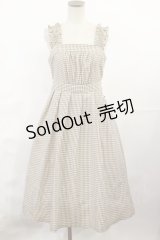 Fi.n.t / 肩ひもシャーリングロングワンピース Free BROWN×WH H-25-07-16-1009-CA-OP-NS-ZH