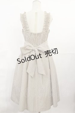 画像2: Fi.n.t / 肩ひもシャーリングロングワンピース Free BROWN×WH H-25-07-16-1009-CA-OP-NS-ZH