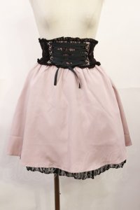 DearMyLove / コルセット風フリルレースアップスカート S ピンク H-25-07-16-1017-EL-SK-NS-ZH
