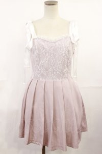 Ank Rouge / レースプリーツ M ピンク H-25-07-16-1022-CA-OP-NS-ZH