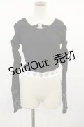 Ank Rouge / Backスピンドル袖くしゅくしゅ M ブラック H-25-07-16-1026-CA-TO-NS-ZH