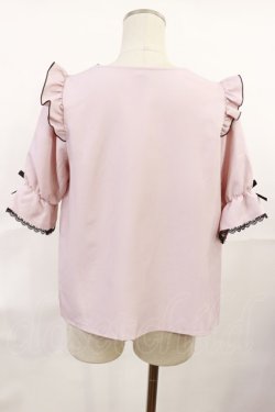 画像2: DearMyLove / 大きめリボンフリルクロストップス M ピンク H-25-07-16-1030-EL-BL-NS-ZH