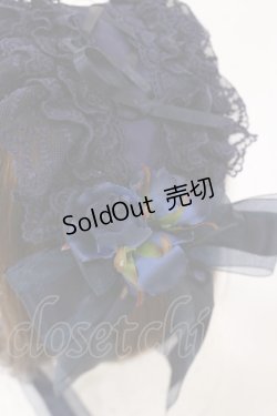 画像2: ALICE and the PIRATES / エアリーローズヘッドドレス  ネイビー H-25-07-16-1033-PA-AC-NS-ZH