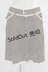 Jane Marple / タックフレアレーススカート M カーキ H-25-07-16-050-JM-SK-KB-ZH