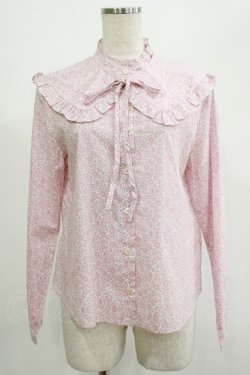 画像1: Jane Marple Dans Le Salon / D’anjo coast cape blouse  ピンク H-25-07-16-058-JM-BL-KB-ZH