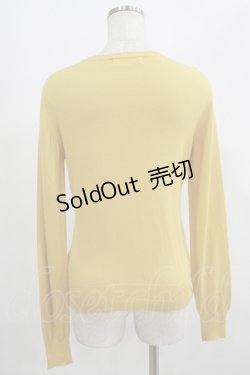 画像3: Jane Marple / ブーケデコパージュとレースのカーディガン  マスタード H-26-01-09-040-JM-TO-KB-ZH