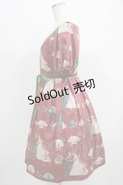 画像2: Leur Getter / Brilliant Lady袖付ワンピース M ワイン H-25-07-16-007-LU-OP-KB-ZH