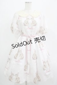Leur Getter / Twin Rabbit袖付ワンピース M さくらピンク H-25-07-16-009-LU-OP-KB-ZH