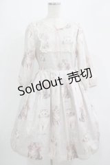 Leur Getter / Feminine Cat袖付ワンピース M グレー H-25-07-16-010-LU-OP-KB-ZH