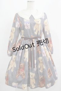Leur Getter / Teddy Friends袖付きワンピース M グレー H-25-07-16-011-LU-OP-KB-ZH