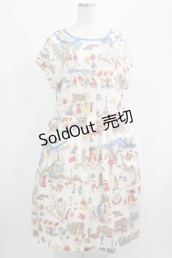画像1: Jane Marple Dans Le Salon / Good old Paris 40'sドレス  オフホワイト H-25-07-16-003-JM-SK-KB-ZH