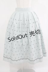 Jane Marple Dans Le Salon / Clover Embroideryキャトルタックスカート  サックス H-25-07-16-020-JM-SK-KB-ZH