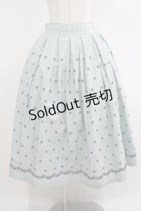 Jane Marple Dans Le Salon / Clover Embroideryキャトルタックスカート  サックス H-25-07-16-020-JM-SK-KB-ZH