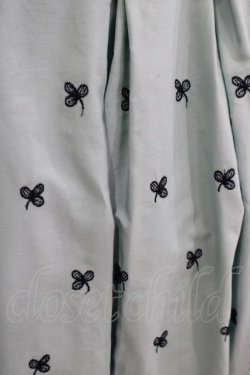 画像4: Jane Marple Dans Le Salon / Clover Embroideryキャトルタックスカート  サックス H-25-07-16-020-JM-SK-KB-ZH
