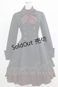 ATELIER BOZ / ディーンジャケットワンピース  ブラック×ボルドー H-25-07-16-021-EL-OP-KB-ZH