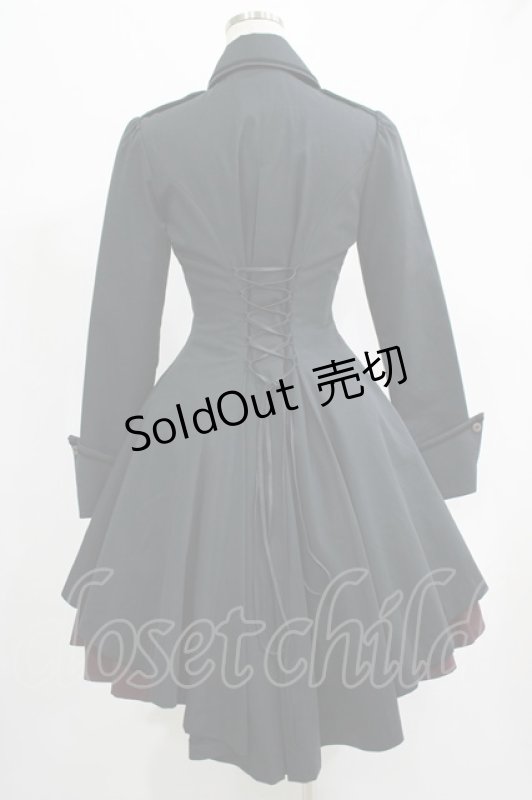 画像3: ATELIER BOZ / ディーンジャケットワンピース  ブラック×ボルドー H-25-07-16-021-EL-OP-KB-ZH (3)