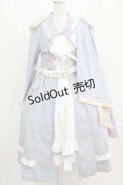 画像1: Ying Luo Fu（海外ロリータブランド） / ミリタリーワンピースセット XL サックス H-25-07-17-001-PU-OP-NS-ZH