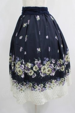 画像2: axes femme / 花柄×ドットスカート M ネイビー H-25-07-17-024-AX-SK-NS-ZH