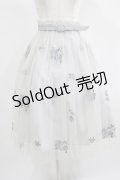 an another angelus / ベルト付きローズ総刺繍チュールスカート Free BLUE GRAY H-25-07-17-026-CA-SK-NS-ZH