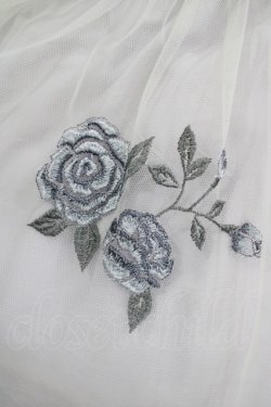 画像4: an another angelus / ベルト付きローズ総刺繍チュールスカート Free BLUE GRAY H-25-07-17-026-CA-SK-NS-ZH