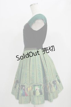 画像2: Secret Honey / チョーカー付戴冠式ワンピース(アナと雪の女王ver) Free グリーン H-25-07-17-028-CA-OP-NS-ZH