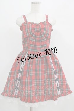 画像1: Jamie エーエヌケー / はしごリボンドーリージャンパースカート M レッド H-25-07-17-031-LO-OP-NS-ZH
