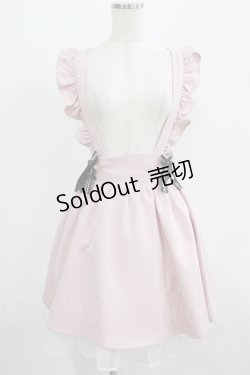 画像1: Ank Rouge / ロゴリボンサス付きスカート M ピンク H-25-07-17-032-CA-SK-NS-ZH