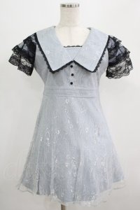 Bubbles / ラウンドフリル総レースワンピース Free サックス H-25-07-17-033-CA-OP-NS-ZH