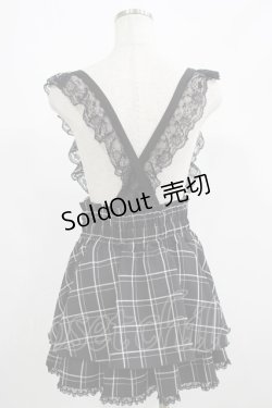 画像3: MA*RS / フロントスピンドルスカパン Free ブラックチェック H-25-07-17-037-EL-SK-NS-ZH
