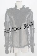 metamorphose / ラッセルレースオーガンジィブラウス Free ブラック H-25-07-17-042-ME-BL-NS-ZH