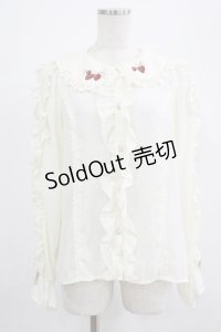 axes femme kawaii / ベリーフィールズブラウス M 生成り H-25-07-17-043-AX-BL-NS-ZH