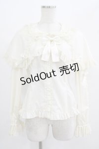 metamorphose / ケープ付き丸襟ブラウス サイズ1 生成り H-25-07-17-047-ME-BL-NS-ZH