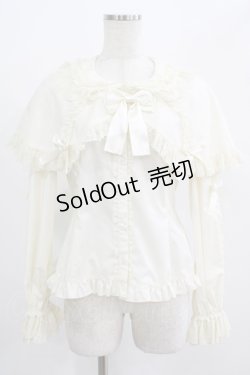 画像1: metamorphose / ケープ付き丸襟ブラウス サイズ1 生成り H-25-07-17-047-ME-BL-NS-ZH