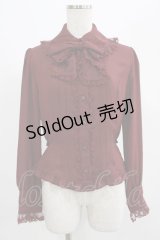 Innocent World / ドレスリボン丸衿ブラウス M ボルドー H-25-07-17-050-IW-BL-NS-ZH