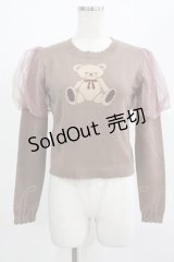 axes femme POETIQUE / クマジャカードニットプルオーバー M ブラウン H-25-07-17-052-AX-TO-NS-ZH