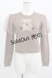 axes femme POETIQUE / クマジャカードニットプルオーバー M ブラウン H-25-07-17-052-AX-TO-NS-ZH