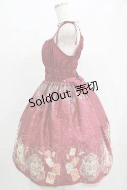 画像2: Enchantlic Enchantilly / Queen Cat〜トランプの国〜ジャンパースカート Free ボルドー H-25-07-17-006-LO-OP-NS-ZH