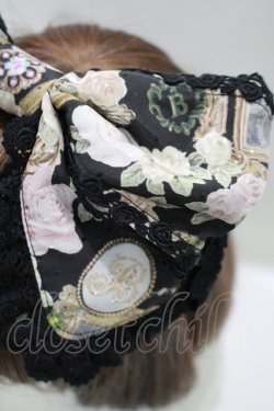 画像2: BABY,THE STARS SHINE BRIGHT / Fragrant Rose Memories柄リボンカチューシャ  ノアール（黒） H-25-07-17-074-BA-AC-NS-ZH