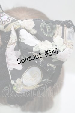 画像2: BABY,THE STARS SHINE BRIGHT / Fragrant Rose Memories柄リボンカチューシャ  ノアール（黒） H-25-07-17-074-BA-AC-NS-ZH