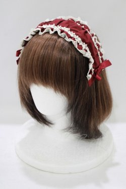 画像1: Pina sweetcollection / ギャザーフリルカチューシャ  ボルドー H-25-07-17-075-LO-AC-NS-ZH