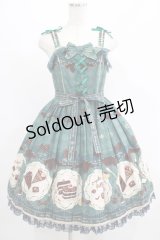 Angelic Pretty / Antique Chocolaterieパールジャンパースカート Free グリーン H-25-07-17-008-AP-OP-NS-ZH