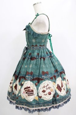 画像2: Angelic Pretty / Antique Chocolaterieパールジャンパースカート Free グリーン H-25-07-17-008-AP-OP-NS-ZH