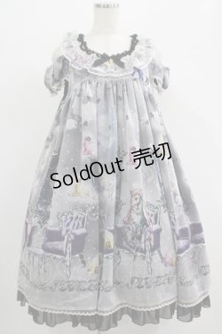 画像1: ALICE and the PIRATES / 眠り羊と夢喰いバク柄ジャンパースカートII Free ブラック H-25-07-17-009-PA-OP-NS-ZH