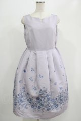 axes femme / パネルフラワー柄ワンピース M ラベンダー H-25-07-17-018-AX-OP-NS-ZH
