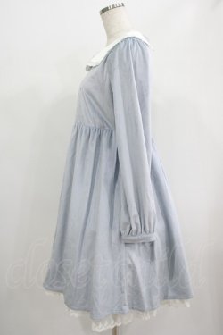 画像2: axes femme kawaii / ローズ刺繍ワンピース M サックス H-25-07-17-019-AX-OP-NS-ZH