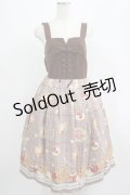 axes femme POETIQUE / アップルパイレースアップワンピース M ブラウン H-25-07-17-020-AX-OP-NS-ZH