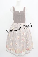 axes femme POETIQUE / アップルパイレースアップワンピース M ブラウン H-25-07-17-020-AX-OP-NS-ZH